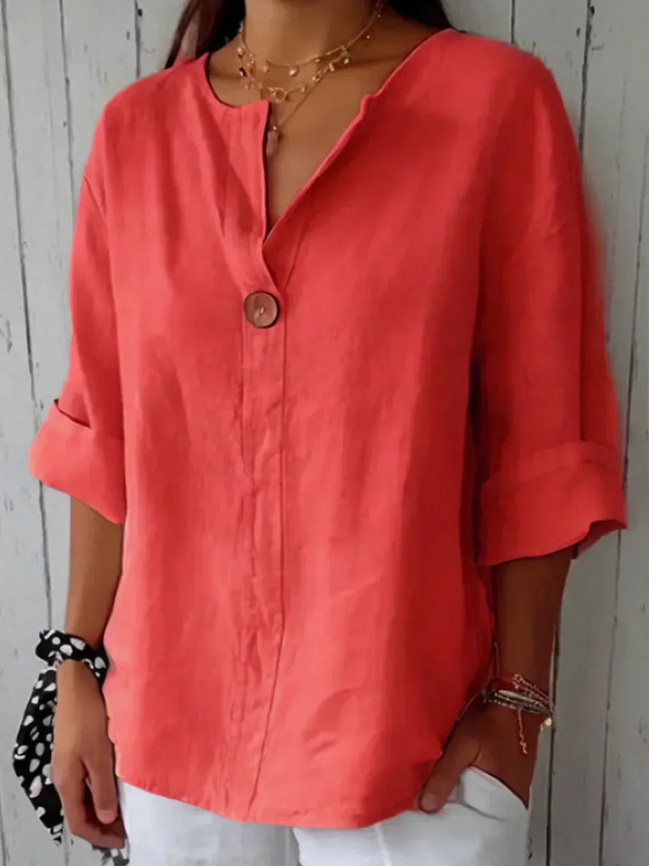 Nayla| Women Casual V-Neck Blouse Blouses — Céline de Montréal — view 4