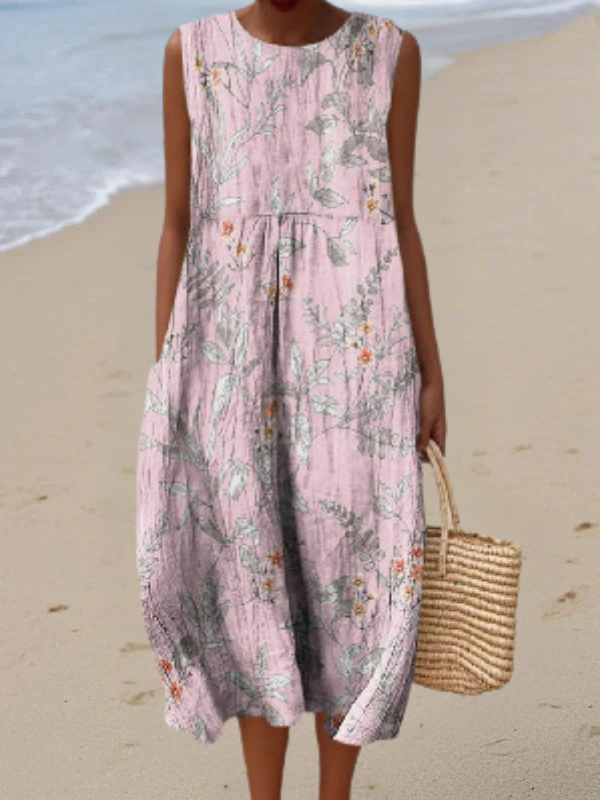 Nora Botanical Midi Dress Midi Dresses — Céline de Montréal