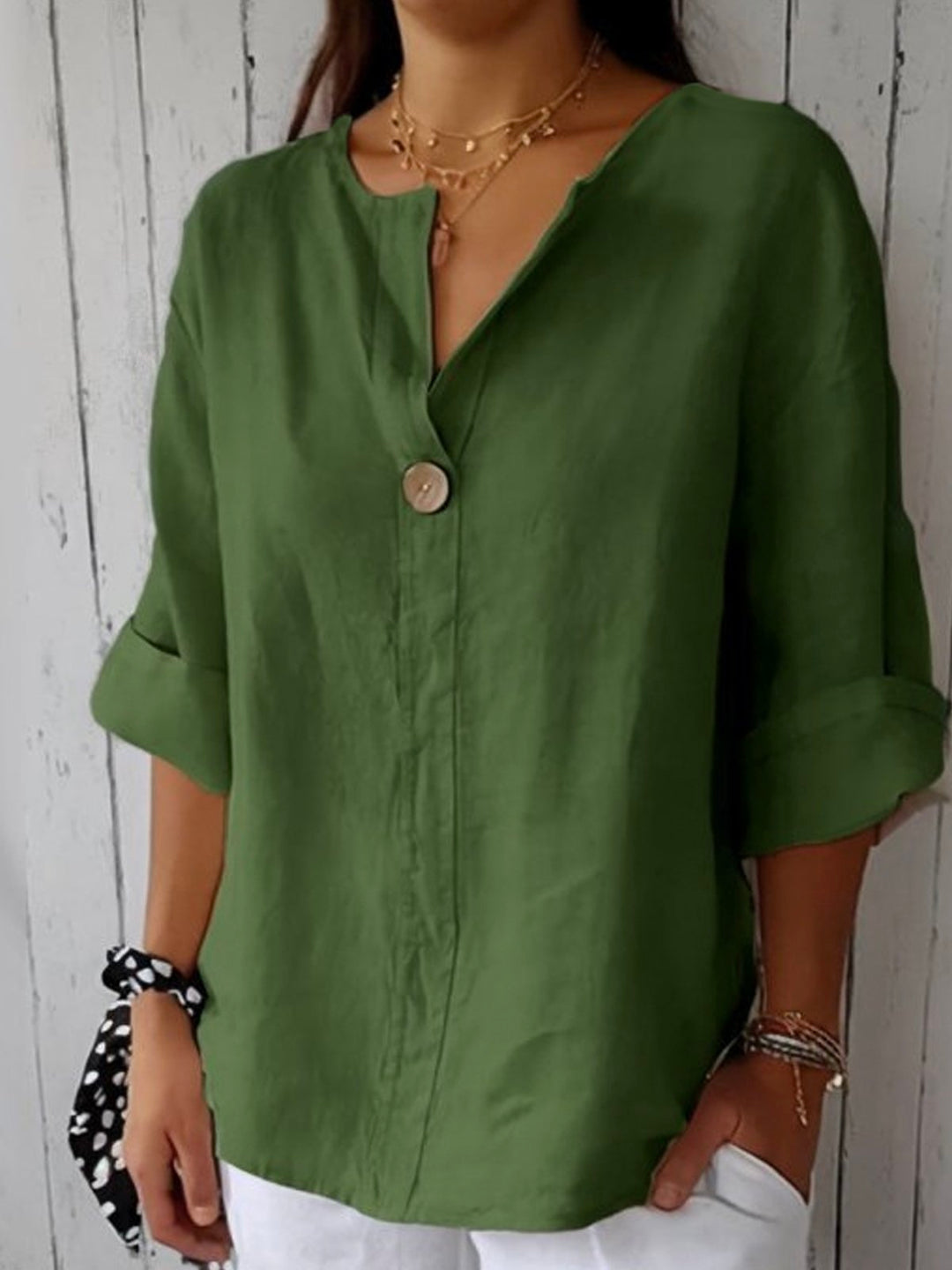 Nayla| Women Casual V-Neck Blouse Blouses — Céline de Montréal — view 5
