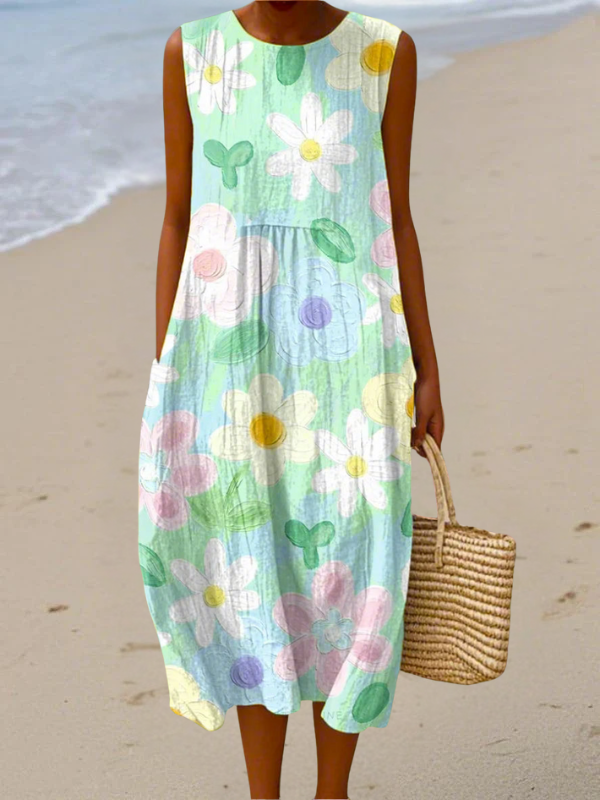 Erin Pastel Blossom Midi Dress Midi Dresses — Céline de Montréal