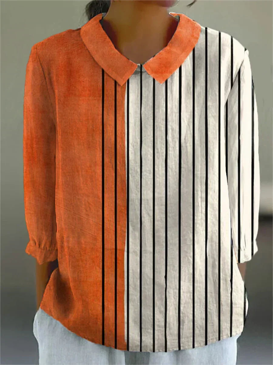 Karsyn Bold Contrast Stripe Blouse Blouses — Céline de Montréal