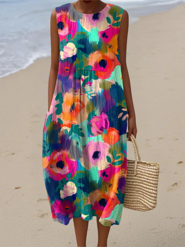 Cora Vibrance Midi Dress Midi Dresses — Céline de Montréal