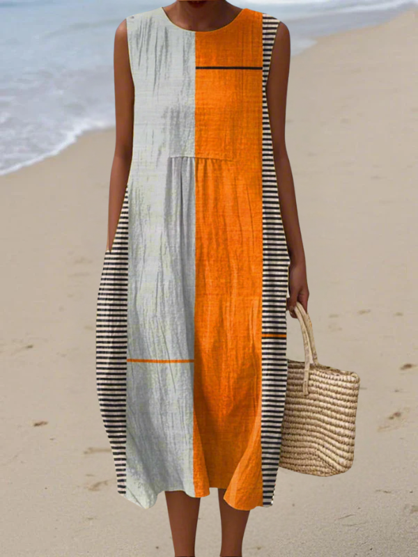 May Colorblock Midi Dress Midi Dresses — Céline de Montréal