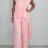 Sherry™ Pleated Midi Top & Wide-Leg Pants Set | Elegant Two-Piece Set