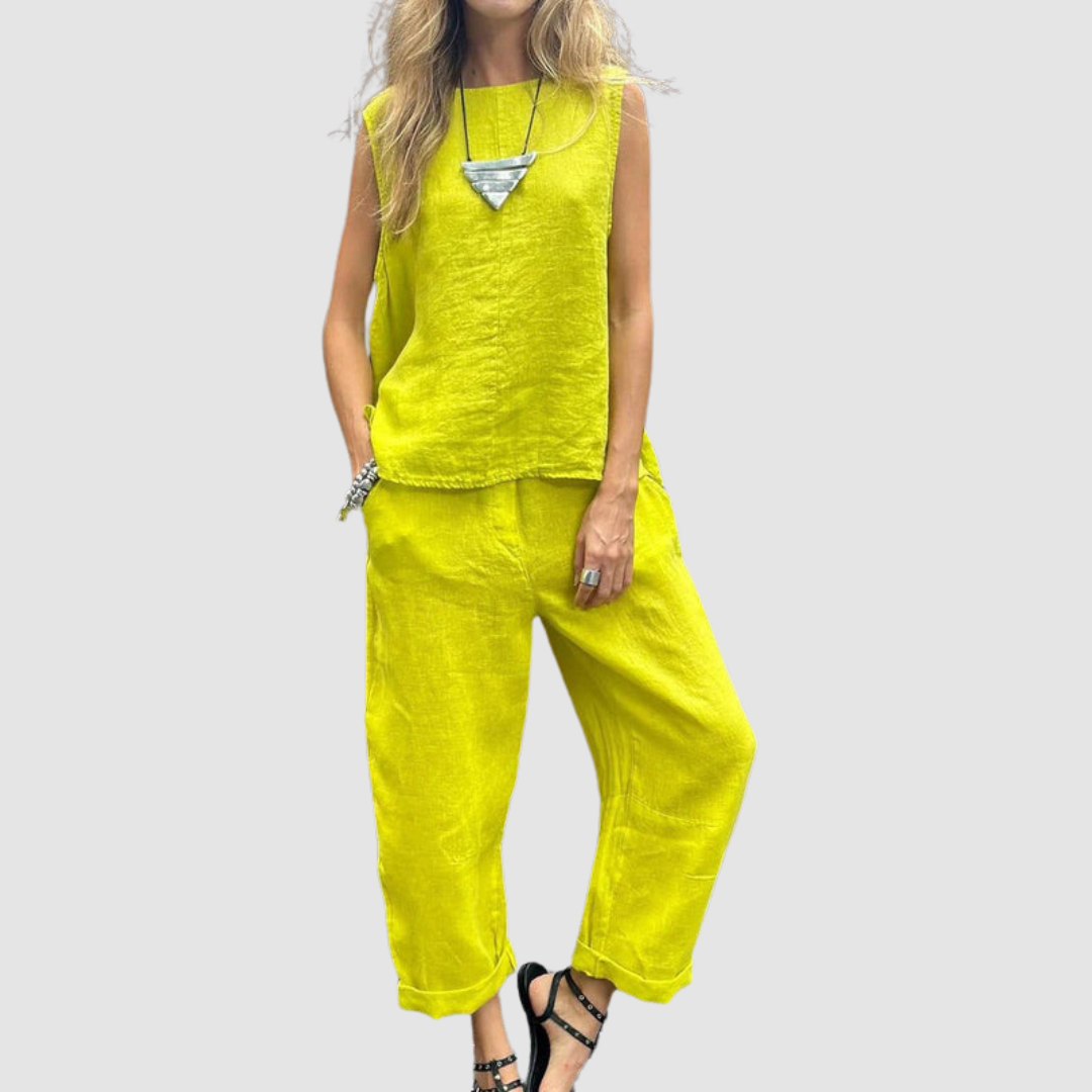 Suzette| Lightweight Two-Piece Summer Set Summer Sets — Céline de Montréal
