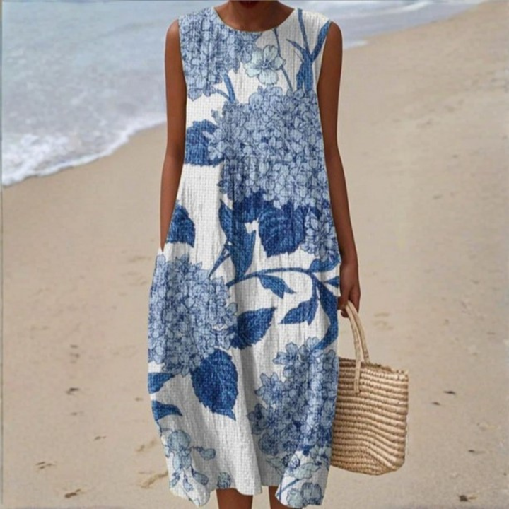 Matilda Coastal Sleeveless Summer Dress Summer Dresses — Céline de Montréal — view 2