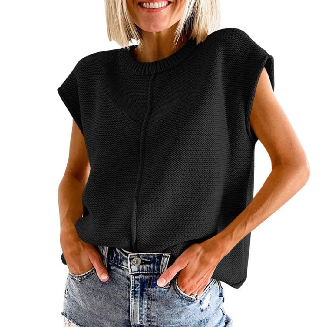Maisie Crew Neck Tops — Céline de Montréal