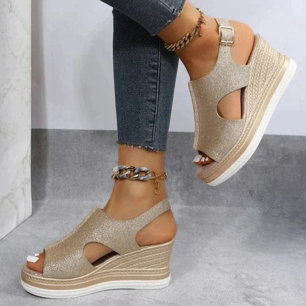 Maeve Wedge Sandals — Céline de Montréal — view 6
