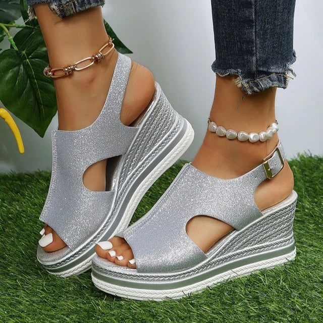 Maeve Wedge Sandals — Céline de Montréal — view 3