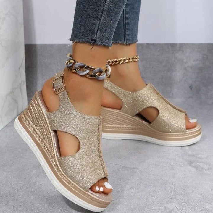 Maeve Wedge Sandals — Céline de Montréal — view 7