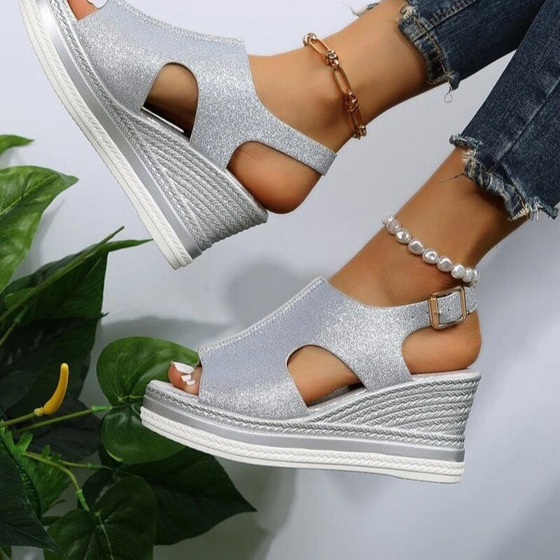 Maeve Wedge Sandals — Céline de Montréal — view 4