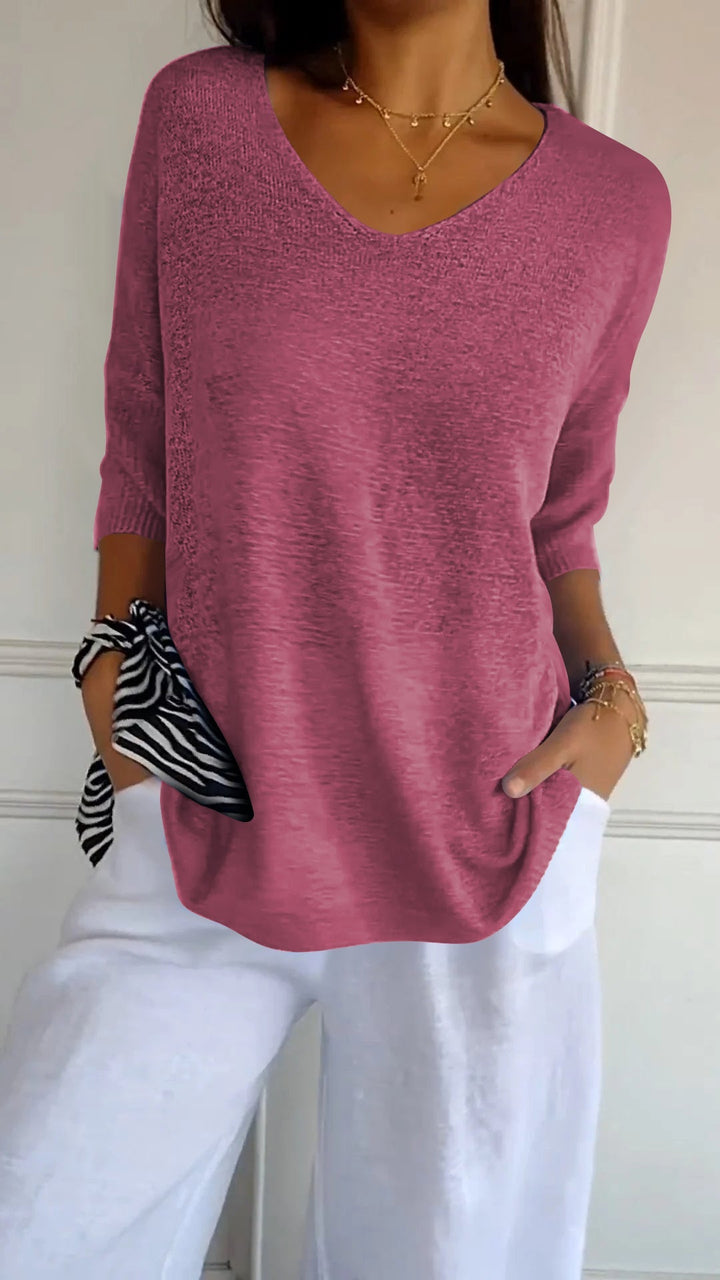 Lauren V-Neck Tops — Céline de Montréal — view 6