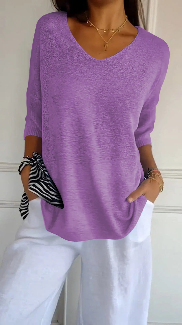 Lauren V-Neck Tops — Céline de Montréal — view 8