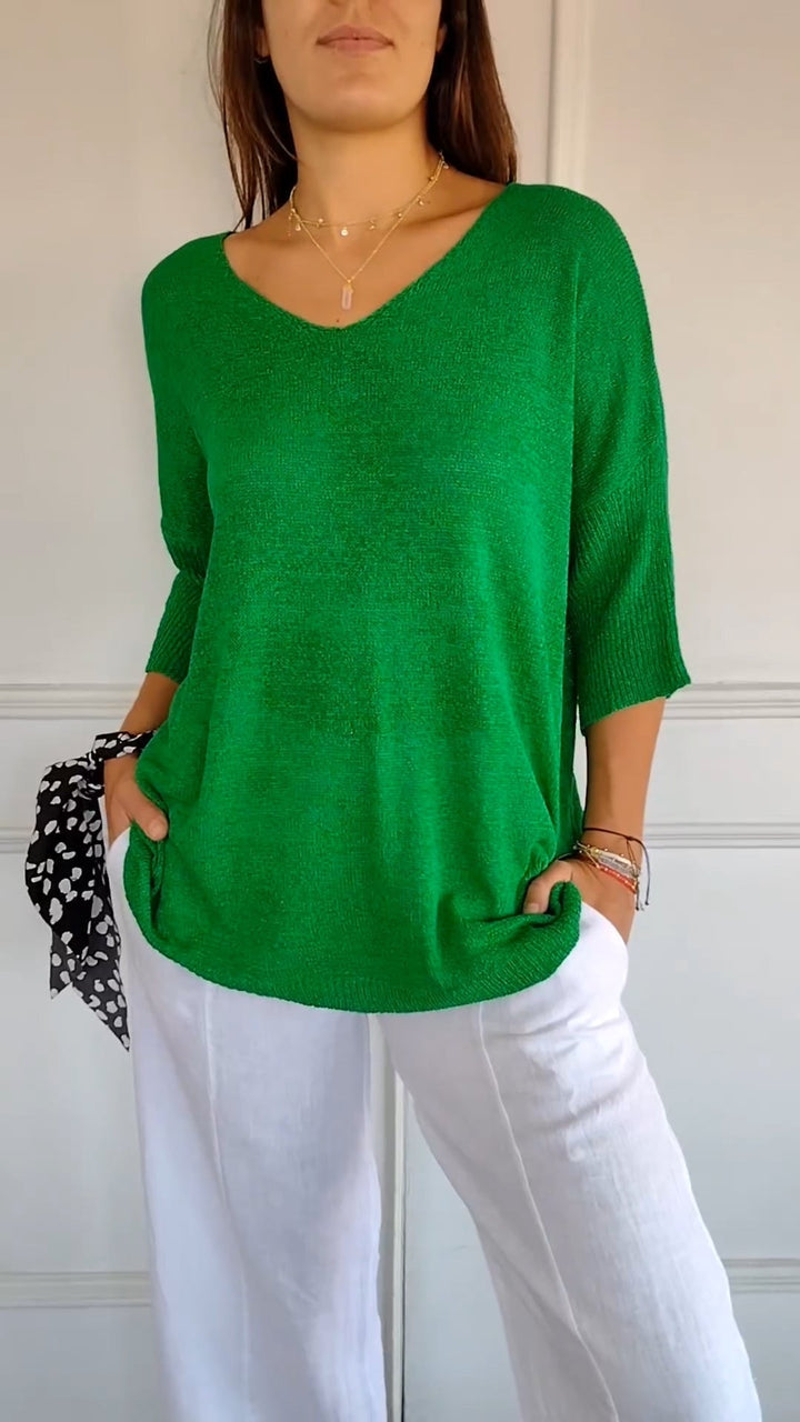 Lauren V-Neck Tops — Céline de Montréal — view 7
