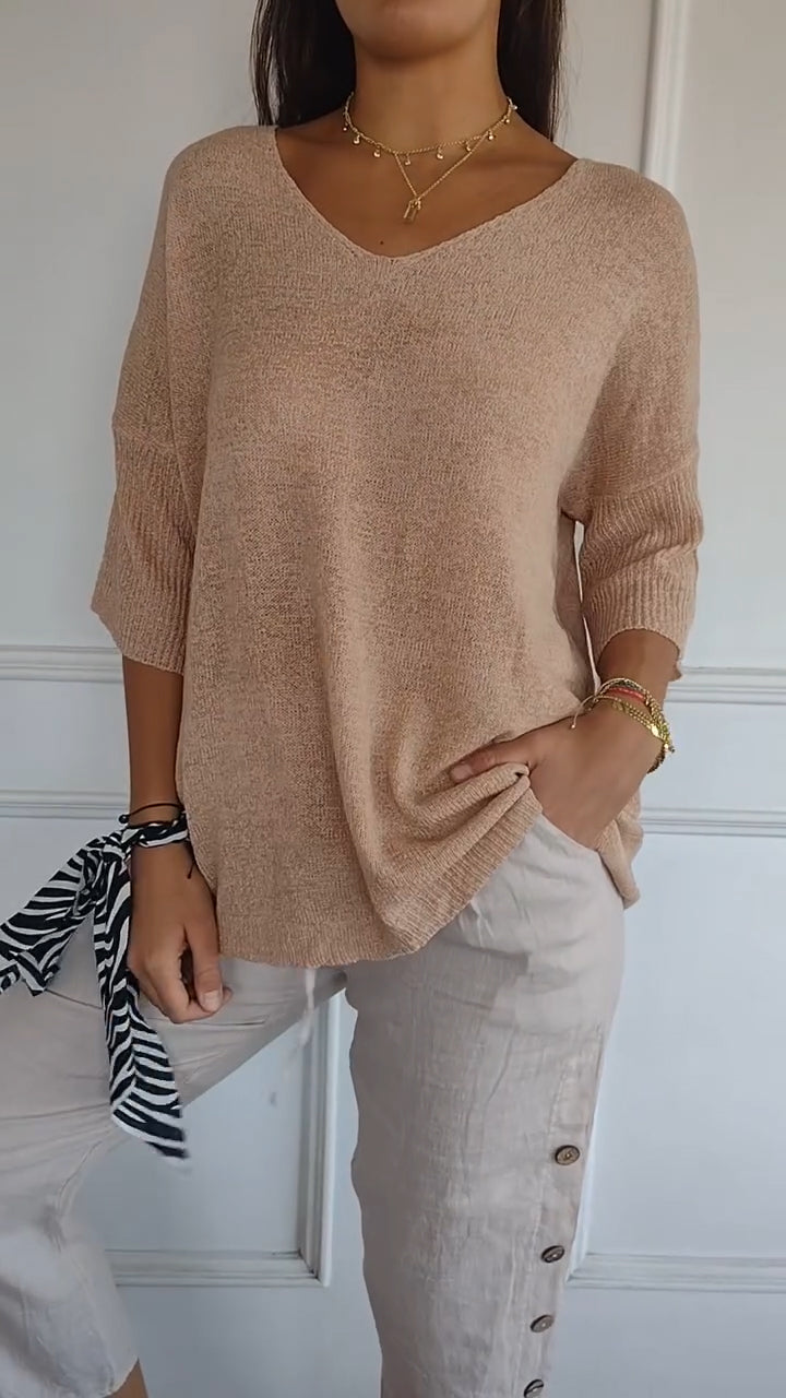Lauren V-Neck Tops — Céline de Montréal — view 5