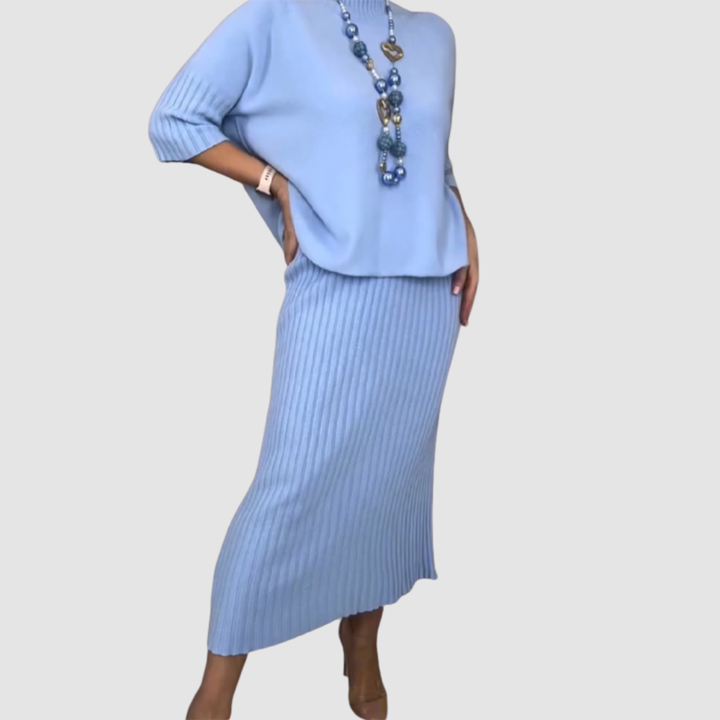 Delyssa Elegant 2-Piece Set Midi Skirts — Céline de Montréal — view 3