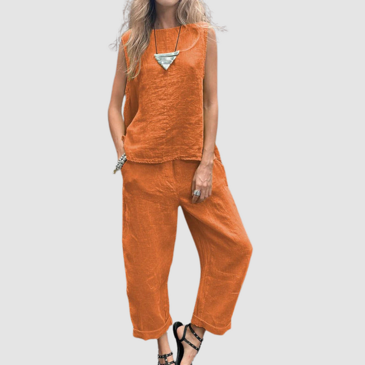 Suzette| Lightweight Two-Piece Summer Set Summer Sets — Céline de Montréal — view 2