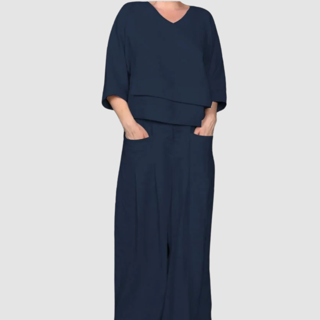 Vina Relaxed 2-Piece Set Wide-Leg Pants — Céline de Montréal — view 4