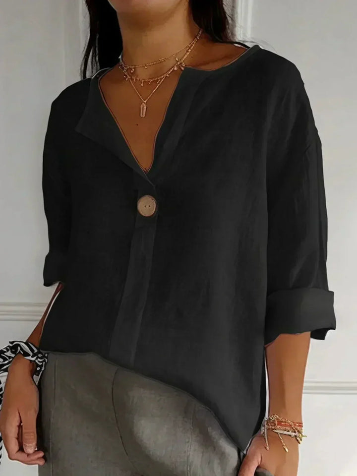 Nayla| Women Casual V-Neck Blouse Blouses — Céline de Montréal — view 3