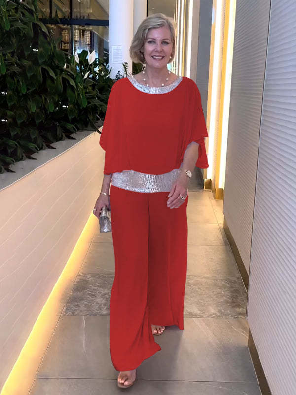 Nessa Classy Elegant Set Wide-Leg Pants — Céline de Montréal — view 5