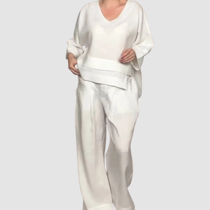 Vina Relaxed 2-Piece Set Wide-Leg Pants — Céline de Montréal