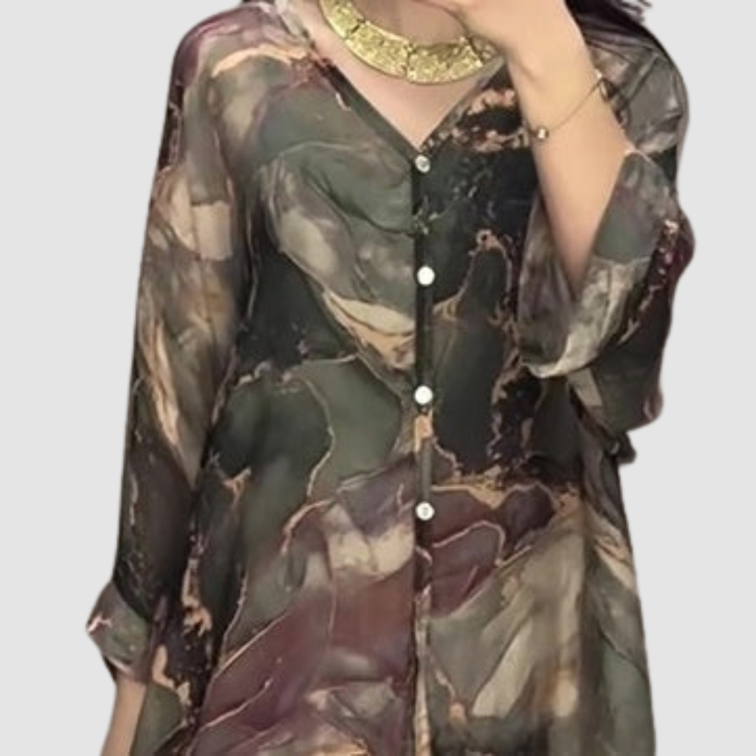 Aurora Elegant Printed Two-Piece Set Two-Piece Sets — Céline de Montréal — view 5