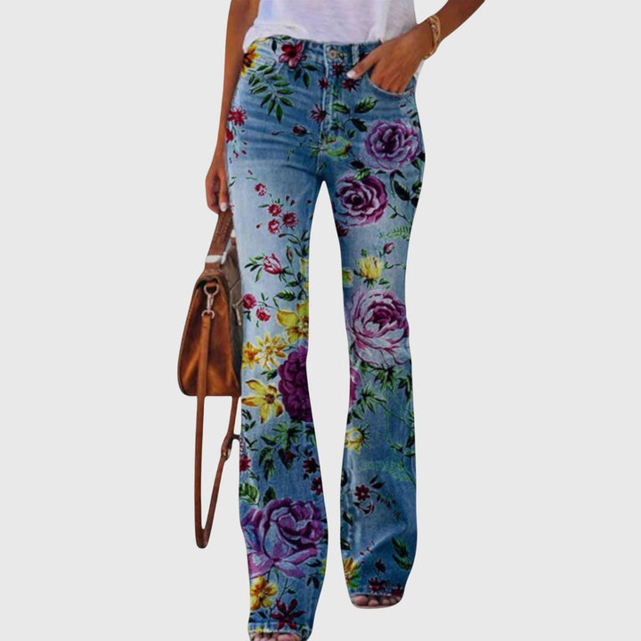 Women Pants with Flowers Pants — Céline de Montréal