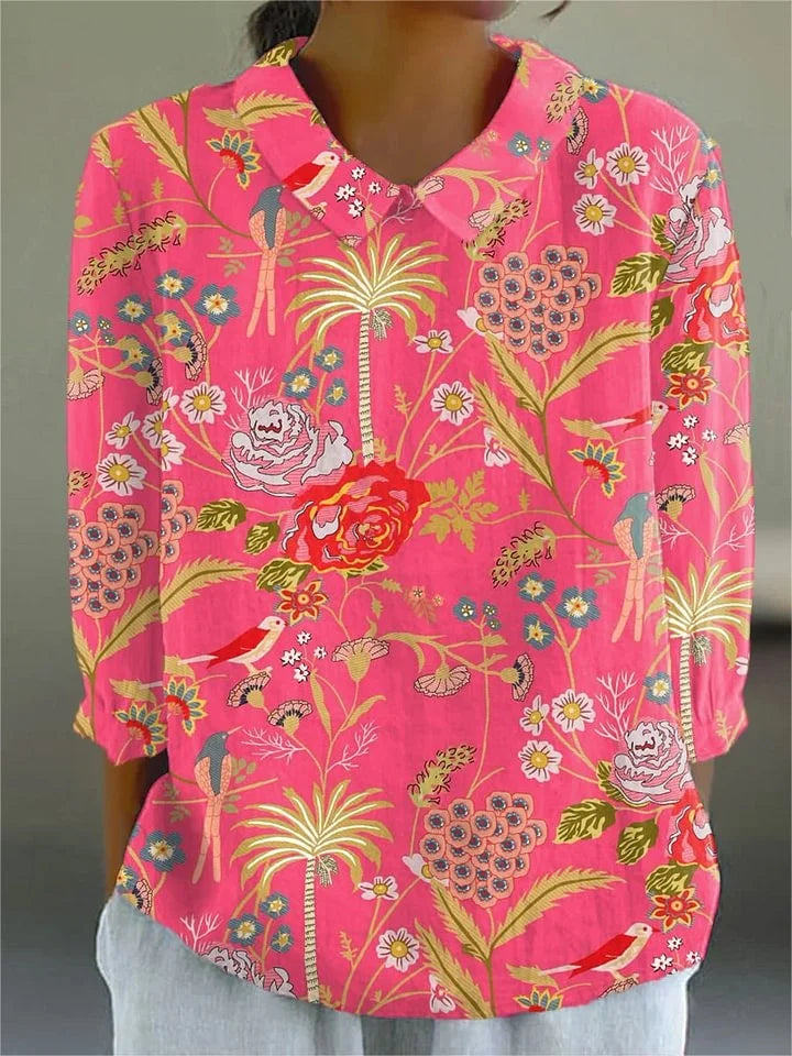 Maeve Tropical Garden Blouse Blouses — Céline de Montréal