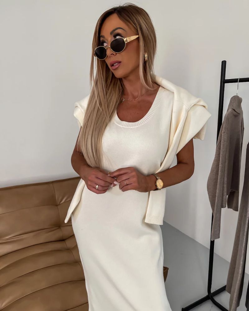Darla Elegant Knit Set Dresses — Céline de Montréal — view 4