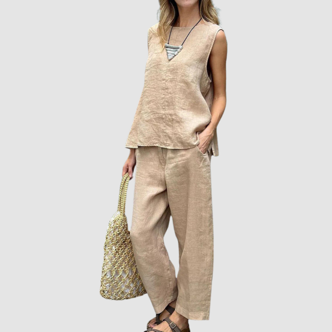 Suzette| Lightweight Two-Piece Summer Set Summer Sets — Céline de Montréal — view 3