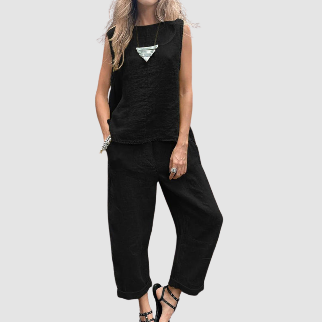 Suzette| Lightweight Two-Piece Summer Set Summer Sets — Céline de Montréal — view 6