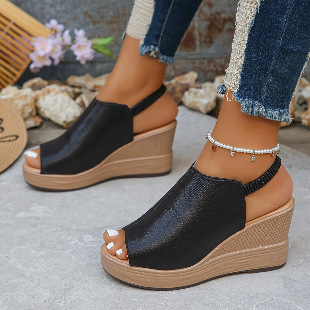 Aurora Wedge Sandals — Céline de Montréal — view 3