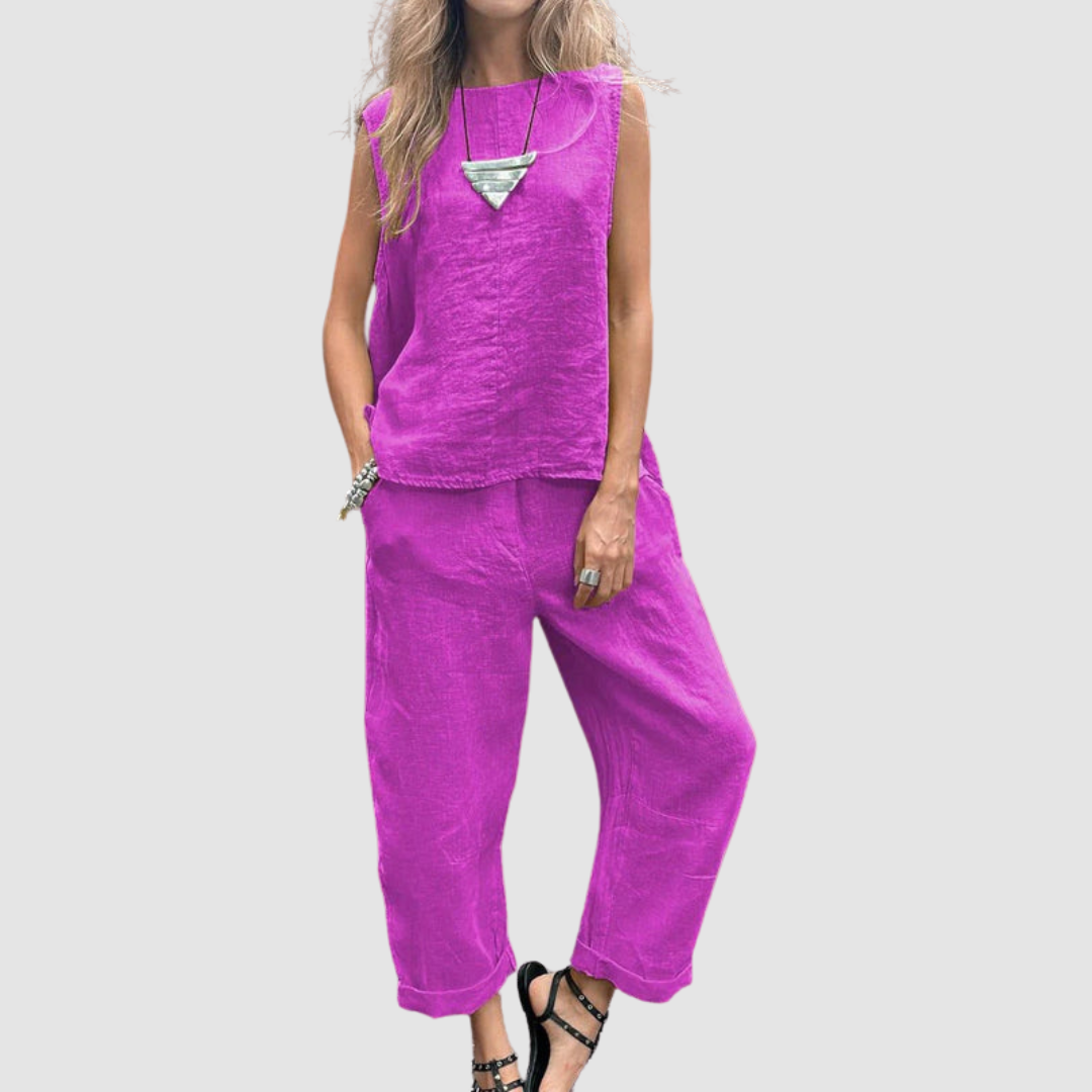 Suzette| Lightweight Two-Piece Summer Set Summer Sets — Céline de Montréal — view 5