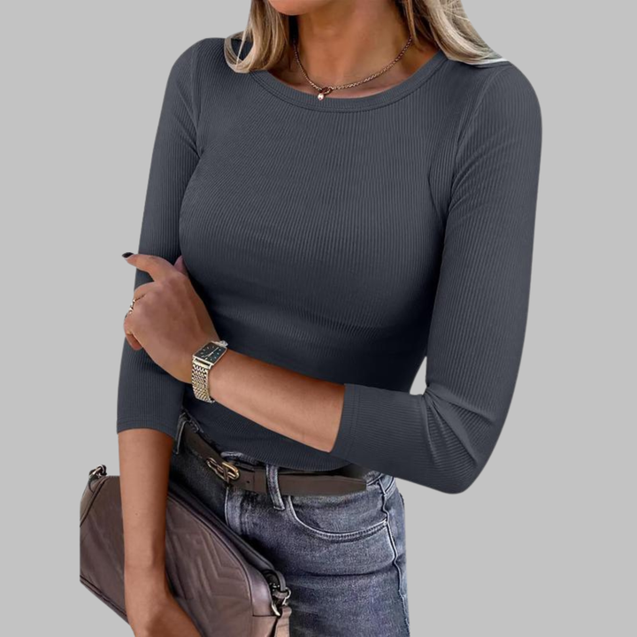 Davina Crew Neck Tops — Céline de Montréal — view 6