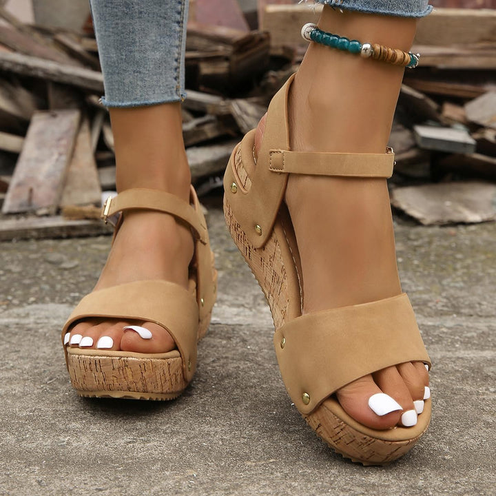 Daniela Wedge Sandals — Céline de Montréal — view 5