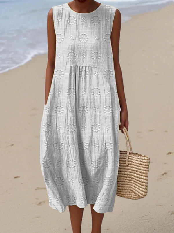 Rose Embroidered Midi Dress Midi Dresses — Céline de Montréal — view 5