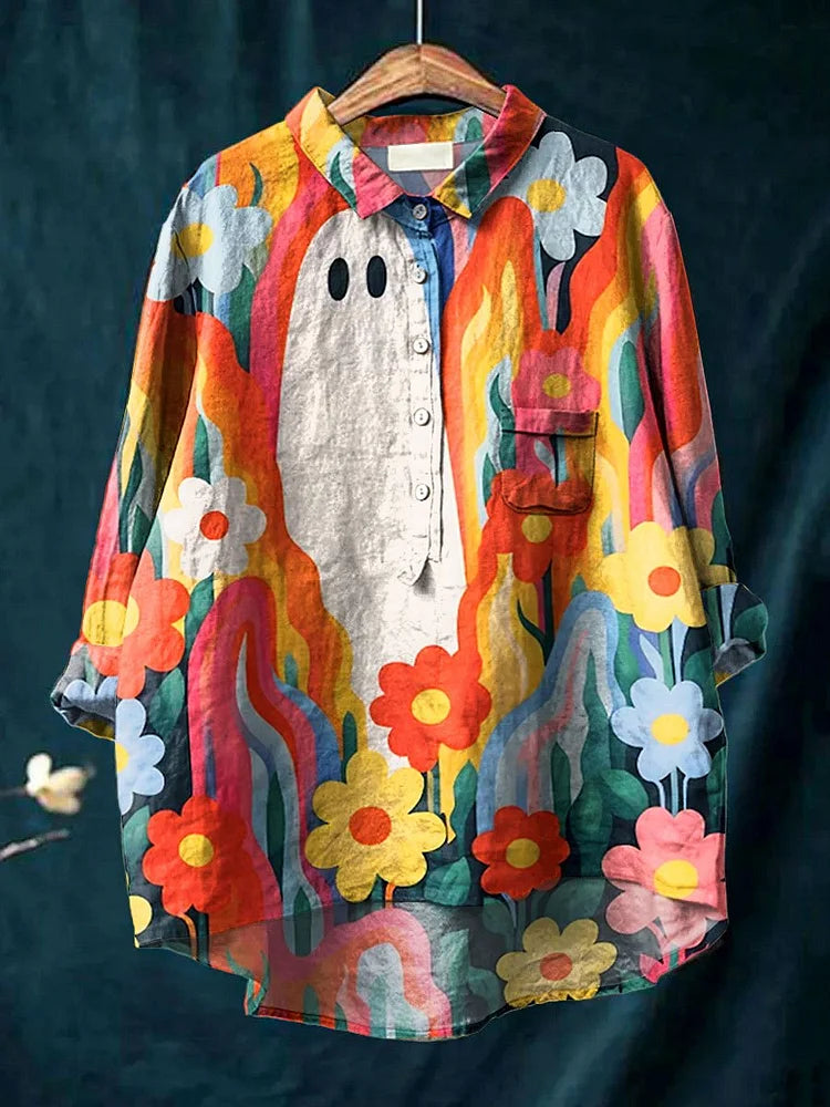 Mayla Plant Art Shirt Shirts — Céline de Montréal