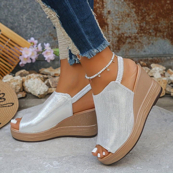 Aurora Wedge Sandals — Céline de Montréal — view 2