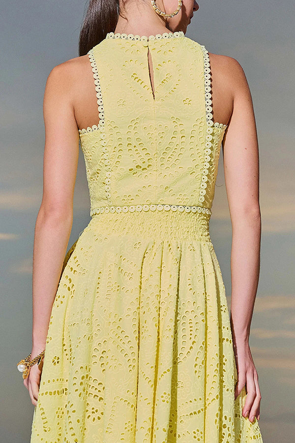 Larissa Embroidered Top & High-Waist Maxi Skirt Set Two-Piece Sets — Céline de Montréal — view 20