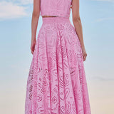 Larissa™ Embroidered Top & High-Waist Maxi Skirt Set | Elegant Two Piece Outfit