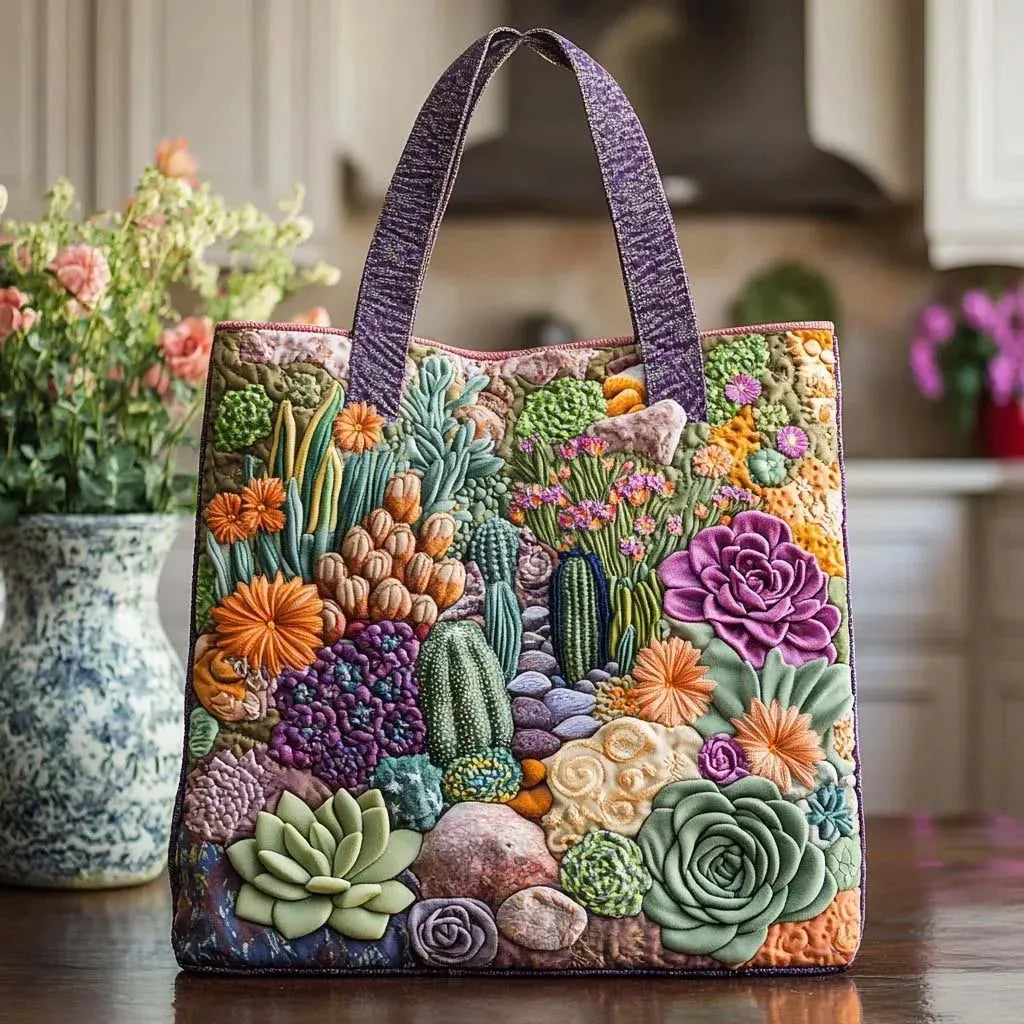 Succulent Garden Handmade Bags — Céline de Montréal