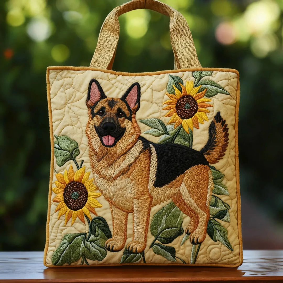 Floral German Shepherd Handmade Bags — Céline de Montréal