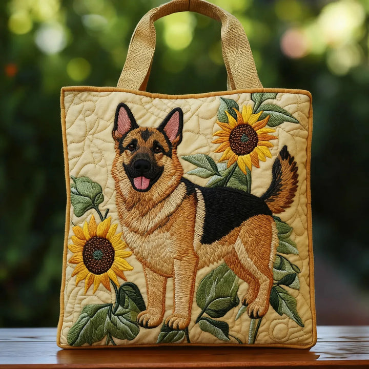 Floral German Shepherd Handmade Bags — Céline de Montréal