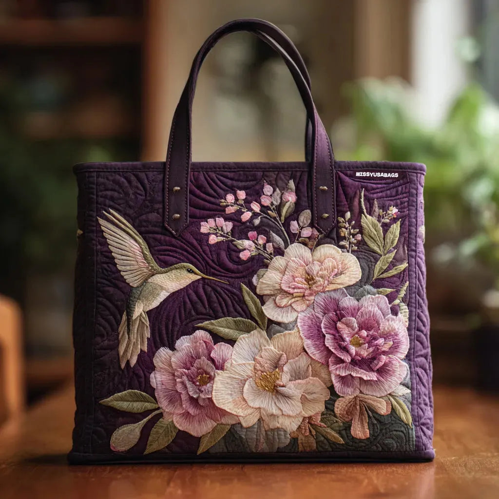 Hummingbirds Orchids Handmade Bags — Céline de Montréal