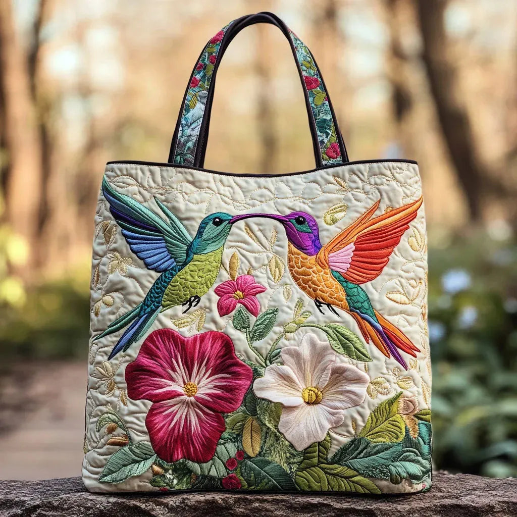 Hummingbird & Flowers Handmade Bags — Céline de Montréal