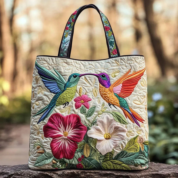 Hummingbird & Flowers Handmade Bags — Céline de Montréal