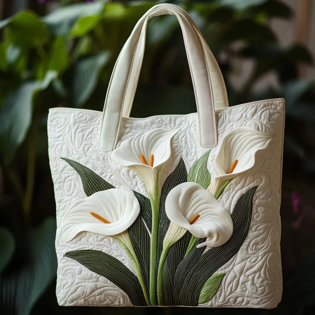White Calla Lilies Handmade Bags — Céline de Montréal