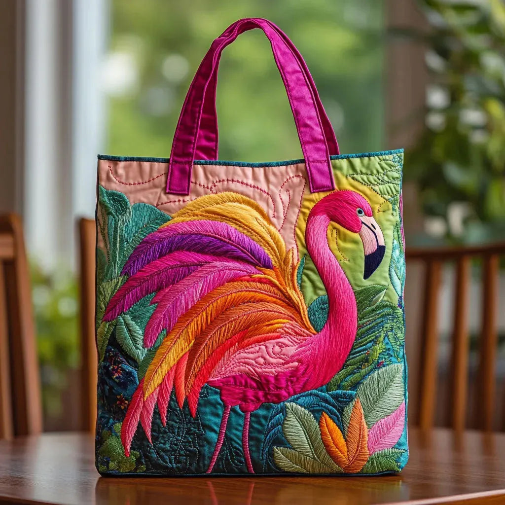 Rainbow Flamingo Handmade Bags — Céline de Montréal
