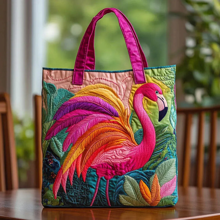 Rainbow Flamingo Handmade Bags — Céline de Montréal