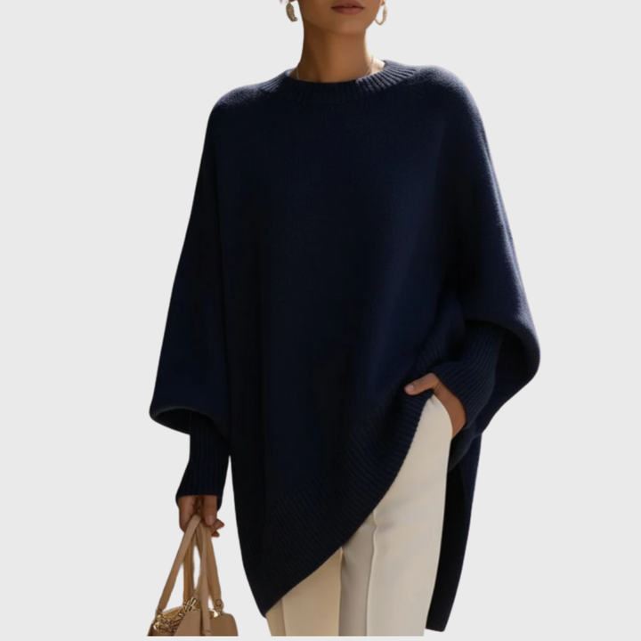 Livia I oversized poncho-sweater Sweaters Sweaters — Céline de Montréal — view 3